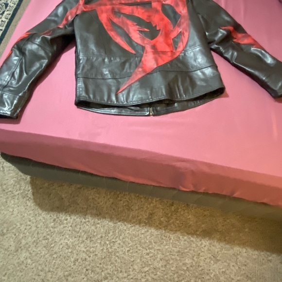 Leather biker jacket - Picture 2 of 6